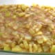 Pour zucchini mixture into pan on top of pressed in crust.