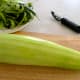 Peel zucchini and cut off blossom and stem ends. Remove seeds from larger zucchinis.