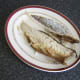 Bone removed from half eaten Arbroath smokie