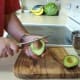 Remove the pit of the avocado