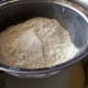 Sift the flour well and add to the cake batter.