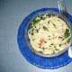 Garlic,buttery crabmeat,spinach is a delight to your taste buds.