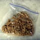 Graham crackers are in the bag, broken and ready for crushing