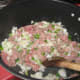 Saute ground sirloin, onion, and jalapenos.