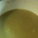 The stock minus the chicken, vegetables and herbs. You can separate and put into freezer bags at this point for plain chicken stock.