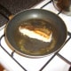 Ling completes cooking on flesh side