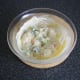Bechamel sauce is folded through the ling and vegetables