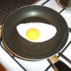 Frying the duck egg