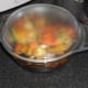 Then cover with the lid. Place into a preheated oven at between 120C and 150C for between 2 hours and 8 hours. The longer you leave the stew, the lower your temperature needs to be