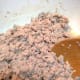 Cook the turkey meat until it's brown.