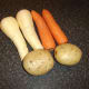 Vegetables for beef and chestnut soup