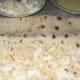 Torn lavash and cheese.