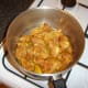 Spice marinated chicken thigh meat is browned and sealed