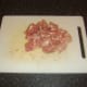 Skinned, boned and chopped chicken thighs