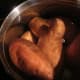 Boiling sweet potatoes