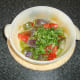 Add chopped coriander (cilantro) to the casseroled vegetables