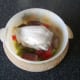 Remove spicy pork stuffed chicken from the oven