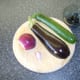 Mediterranean-style vegetables for roasting with stuffed chicken breast