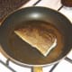 Pollack fillet completes frying on its flesh side