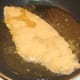 Frying breaded pollack fillet