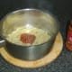 Sun dried tomato pesto is added to penne pasta