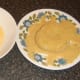 Pollack fishcake is dredged in breadcrumbs