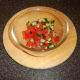 Diced tomato and cucumber