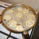 Deep frying onion rings