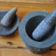 2 types of mortar and pestle. The smaller one is an Indonesian type which involves a grinding rather than pounding action. Image: © Siu Ling Hui
