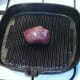 Starting to fry kangaroo steak