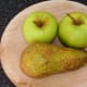 Apples and pear for cocktail