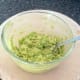 Avocado flesh is mashed