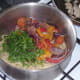 Combining spaghetti and vegetables