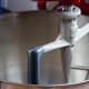 If you are using a Kitchenaid, the flexibeater is the best for making cakes - you don't need to scrape down the mixture!