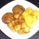 Plated potatoes and cauliflower