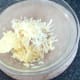 Potato flesh, butter and cheese