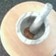 Cumin seeds are ground to a powder