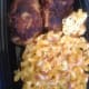 Fried Chicken with baked macaroni and cheese.