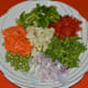Vegetables chopped and kept ready