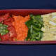 Preparing the vegetables.