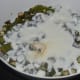 cooked okra with curds and asafoetida