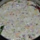 The tempering mixed with the raita