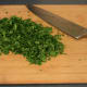 Chop your spinach into pieces about this size