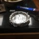 The pie crust, covered with aluminum foil.