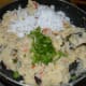 Step eight: Add grated coconut, lemon juice, and chopped coriander leaves. Mix well. The semolina bean upma is ready to serve.