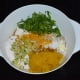 Put all of the ingredients (except cooking oil) in a wide mixing bowl.