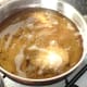 Cooled poached egg is briefly deep fried