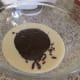 The sweetened condensed milk and melted chocolate.