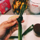 Pandan leaf tied a knot.