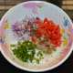 Step three: Add all the ingredients, as per list, into a mixing bowl.